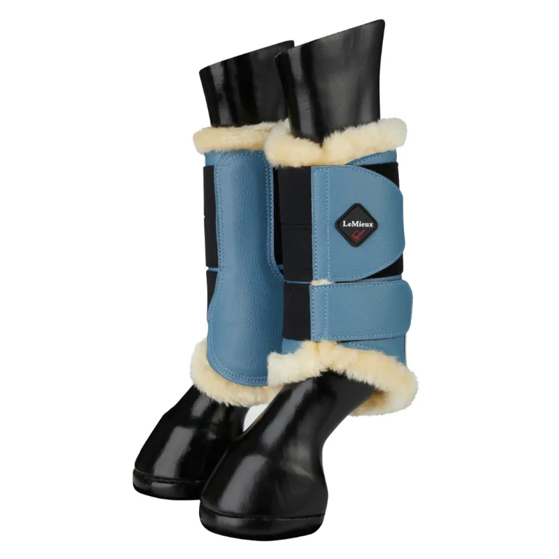 LeMieux Fleece Line Brushing Boots Ice Blue
